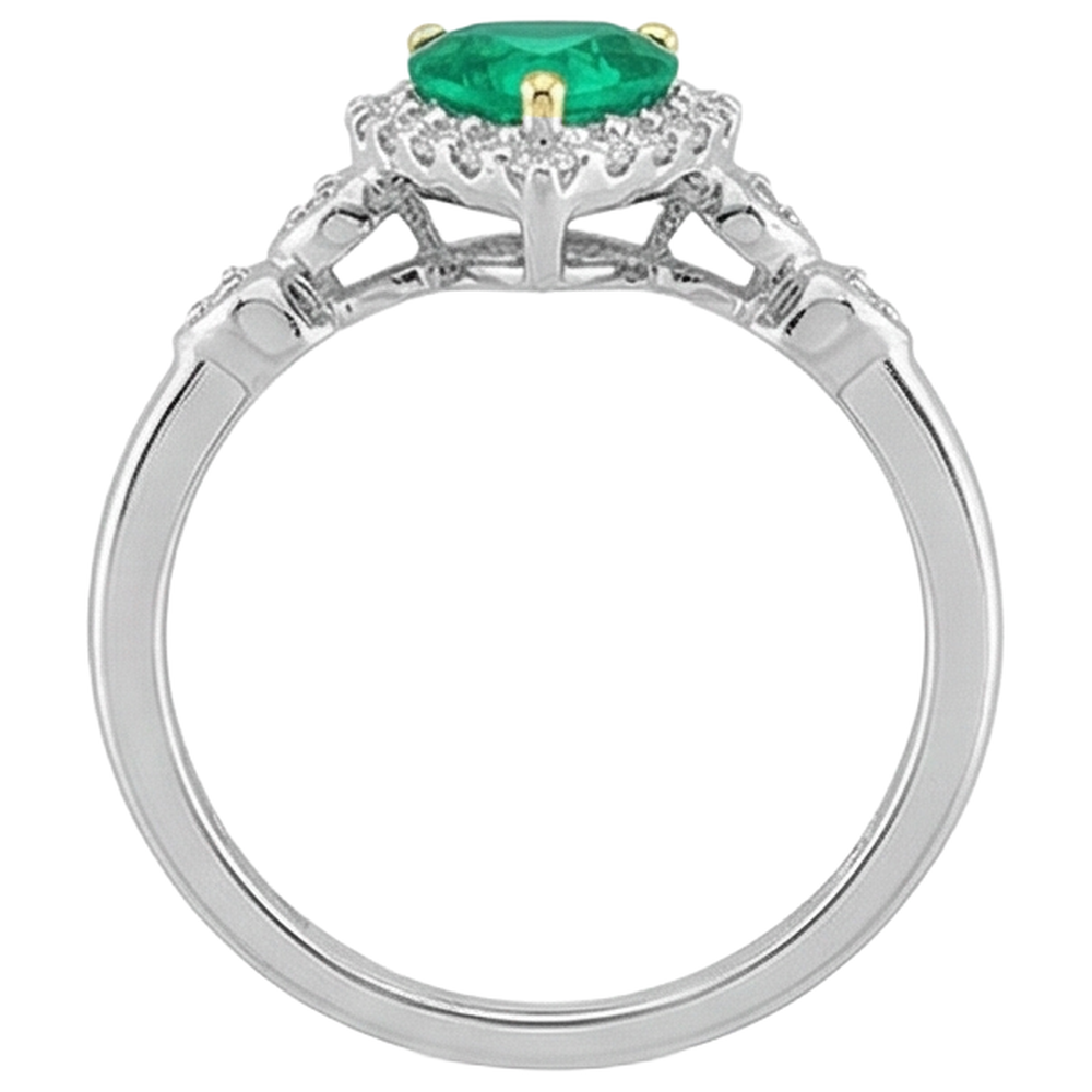 Handcrafted Gemstone Ring 1 ct – top view