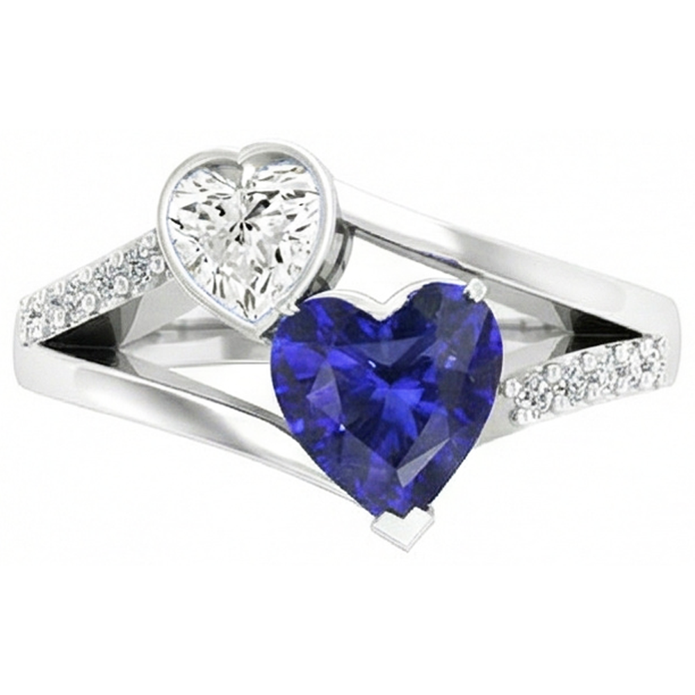 natural round sapphire 3.25ct watch side angle
