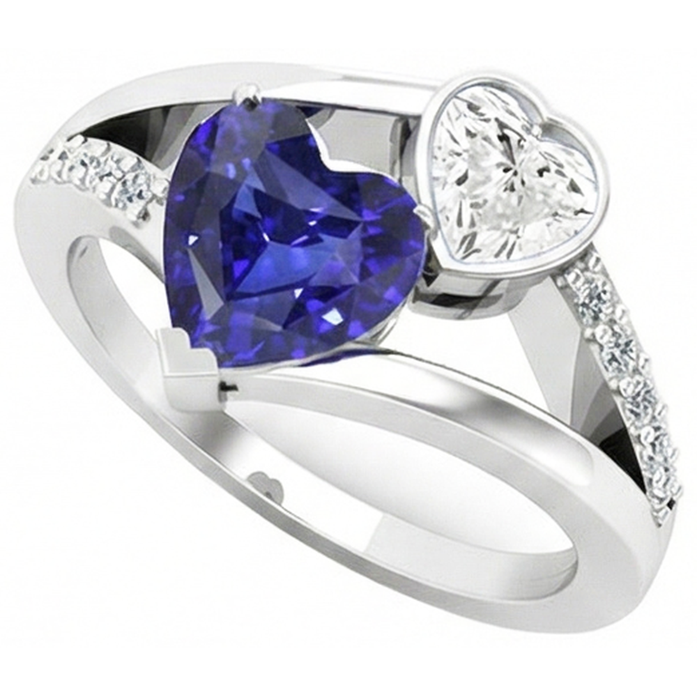 natural round sapphire 3.25ct watch close up detail