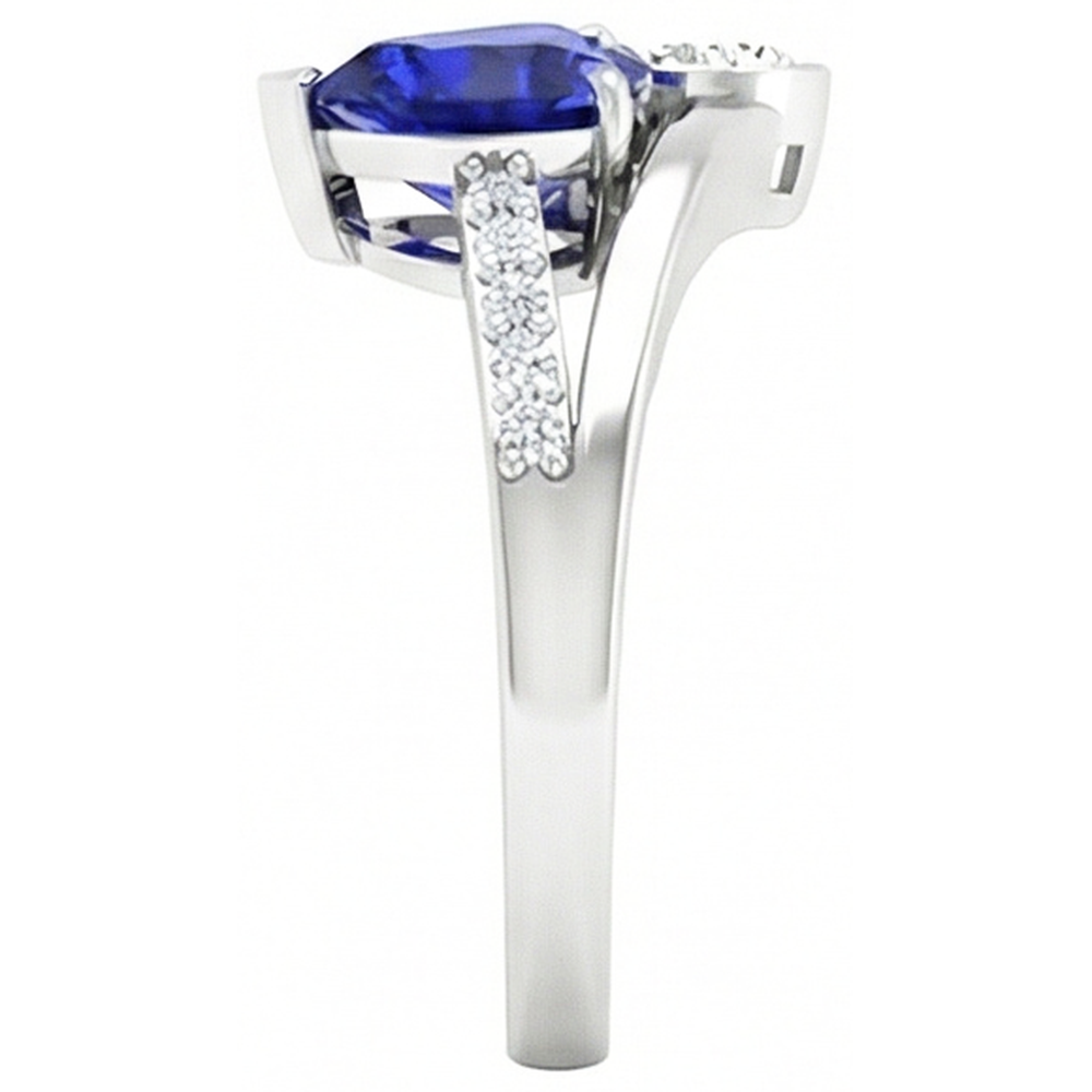 natural round sapphire 3.25ct watch top view