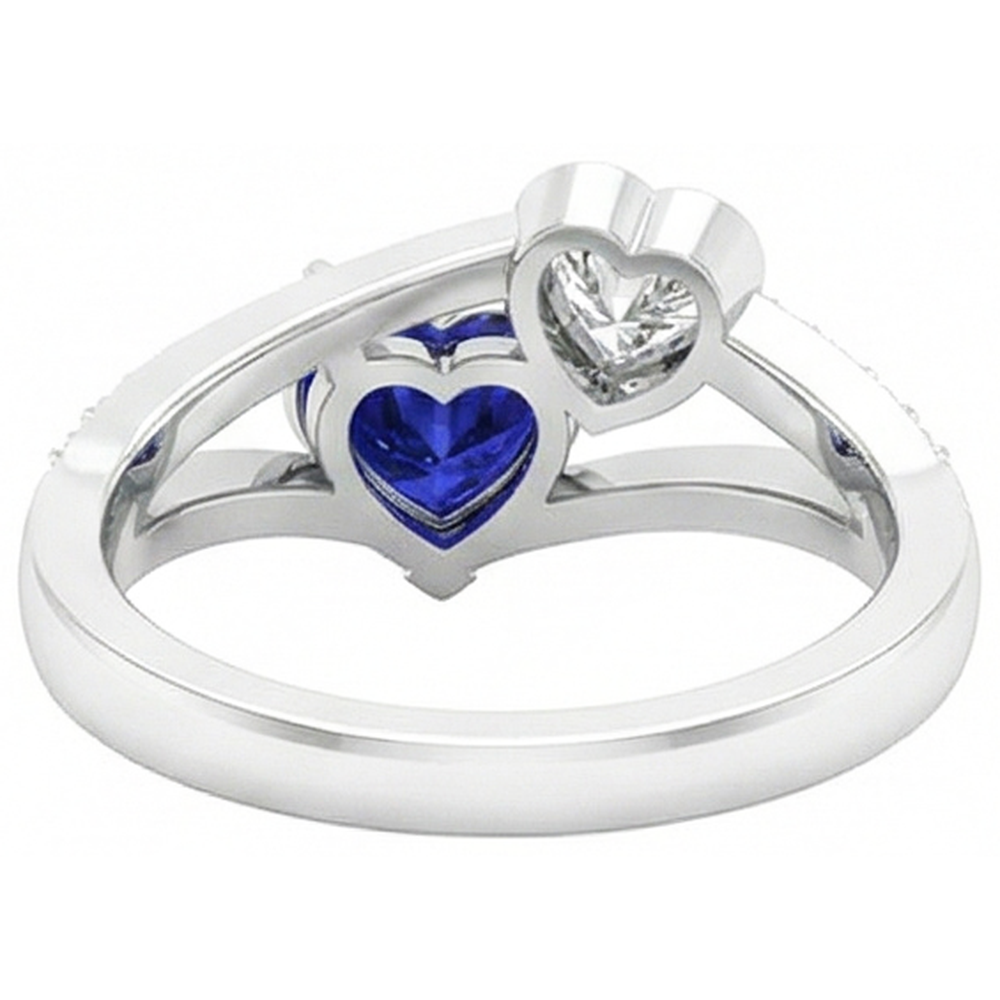 natural round sapphire 3.25ct watch profile view