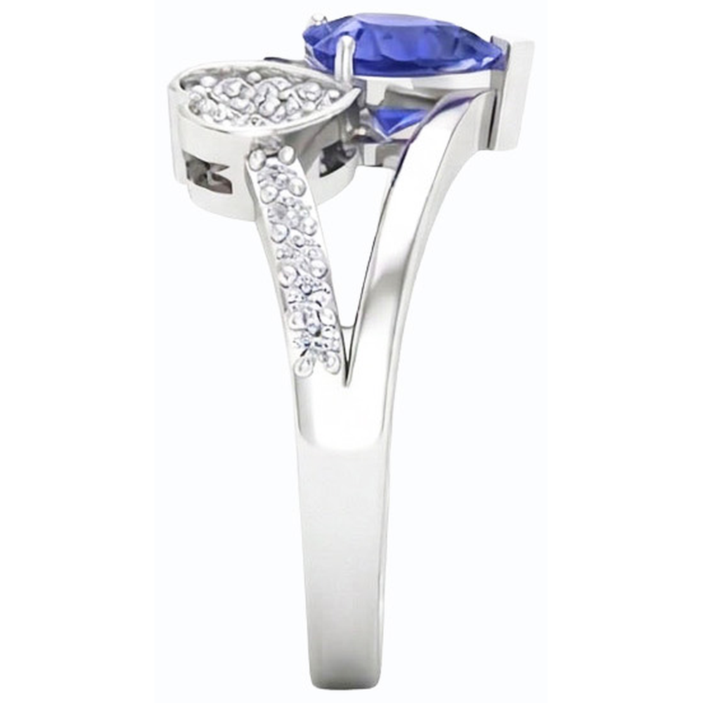 Heart Sapphire Gemstone Ring 2.50 Carats Natural Earth Mined Diamond ( Not Lab Grown ) Split Shank Gold