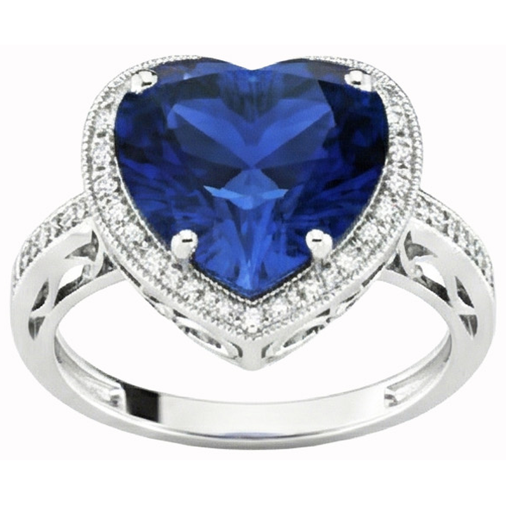 natural round sapphire 7.75ct ring side angle
