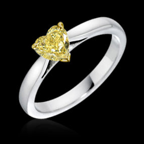 Single Stone Ring 14 Karat Two Tone Gold with Brilliant Diamond – main view