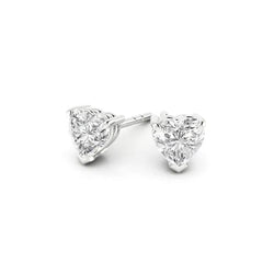 Heart Cut Natural Diamond Women Stud Earring White Gold Jewelry New 1 Carats