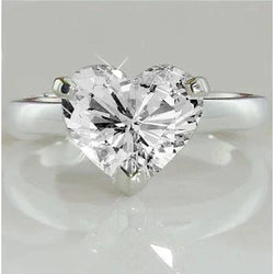 Heart Genuine Natural Earth Mined Diamond Solitaire Promise Ring