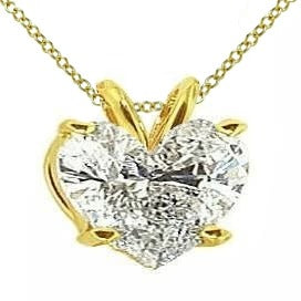 Heart Shaped Real Diamond Pendant For Sale