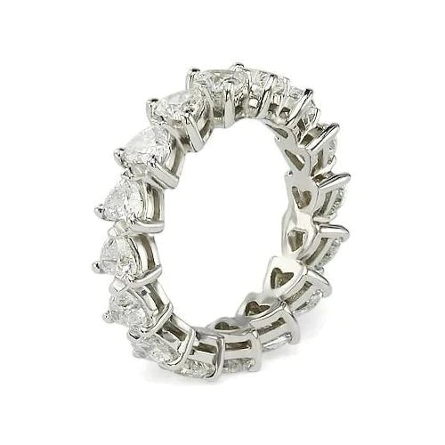 Heart Shaped Lab Grown Diamond Eternity Band - Eternity Band-harrychadent.ca