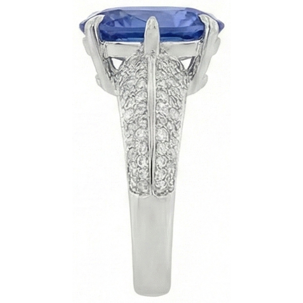 High Quality Sapphire And Natural Earth Mined Diamond ( Not Lab Grown )  Ring