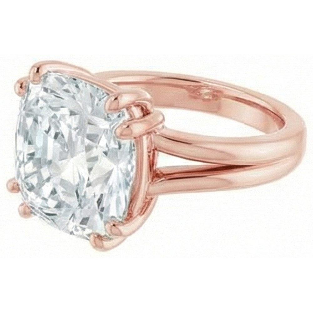 Huge 8 Carat Cushion Natural Earth Mined Diamond ( Not Lab Grown ) Ring