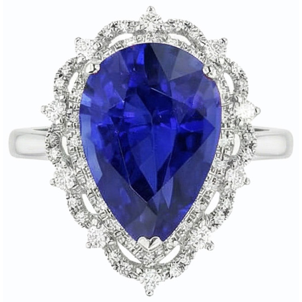 Huge Sapphire Antique Style Ring