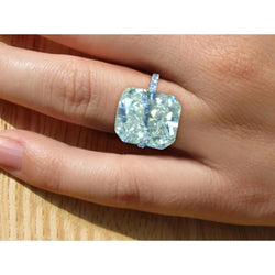 Huge Genuine 8 Carat Radiant Diamond Ring