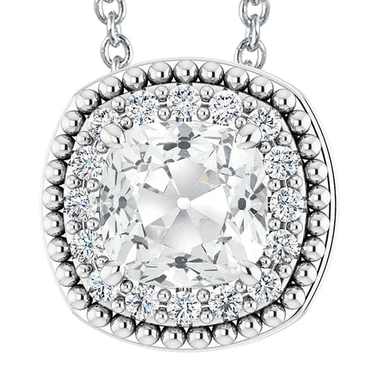 Huge Halo 9 Carat Real Diamond Pendant