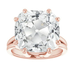 Huge Natural 8 Carat Cushion Diamond Ring