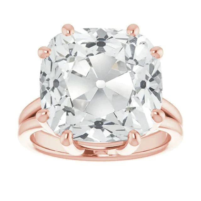 Huge Natural 8 Carat Cushion Diamond Ring