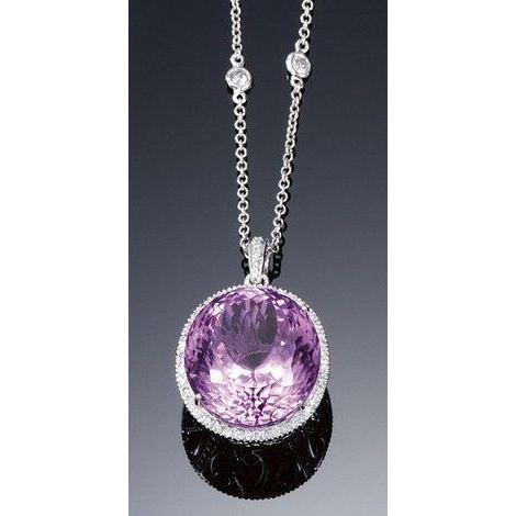 Huge Purple Kunzite Crystal Necklace