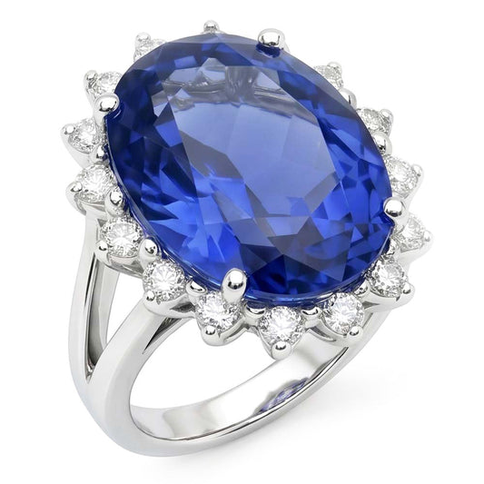 IGI CERTIFIED 10 Carat Big Sapphire Engagement Ring