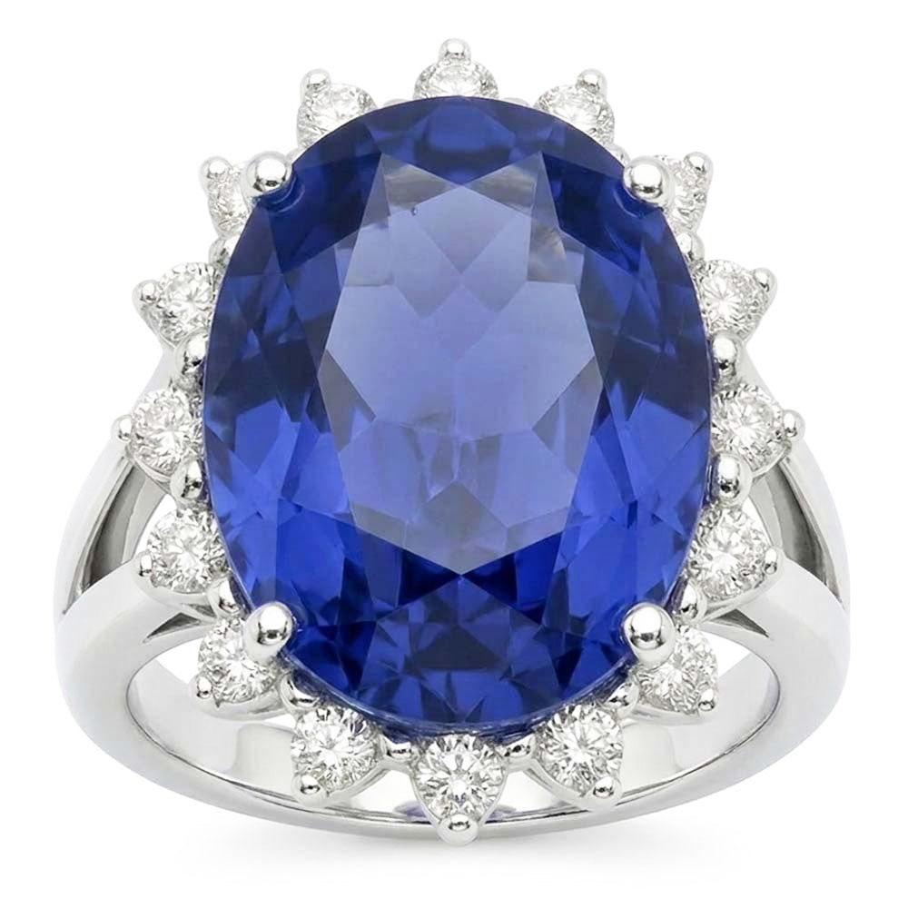 IGI CERTIFIED 10 Carat Big Sapphire Engagement Ring