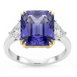IGI CERTIFIED Diamond Sapphire 7 Carat Engagement Ring