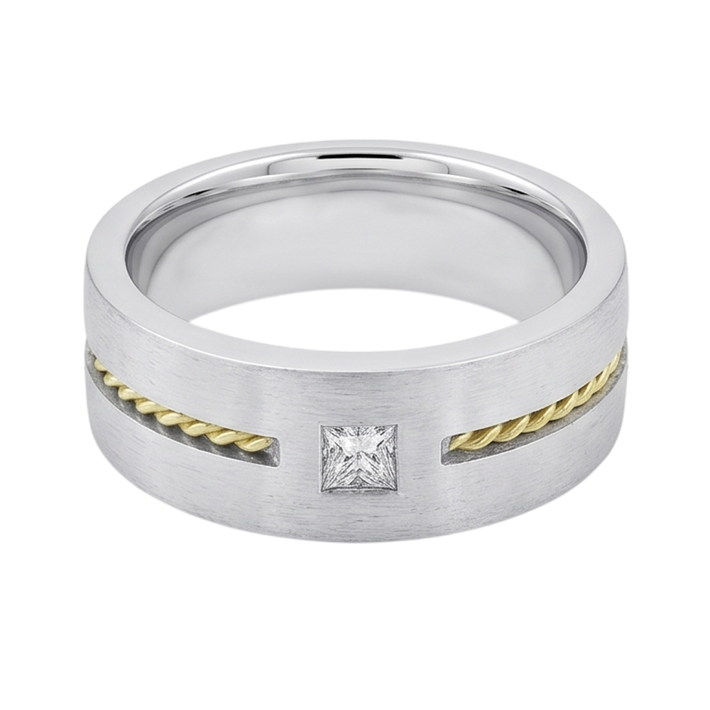 IGI Certified Brilliant Diamond Men's Ring 0.35 ct