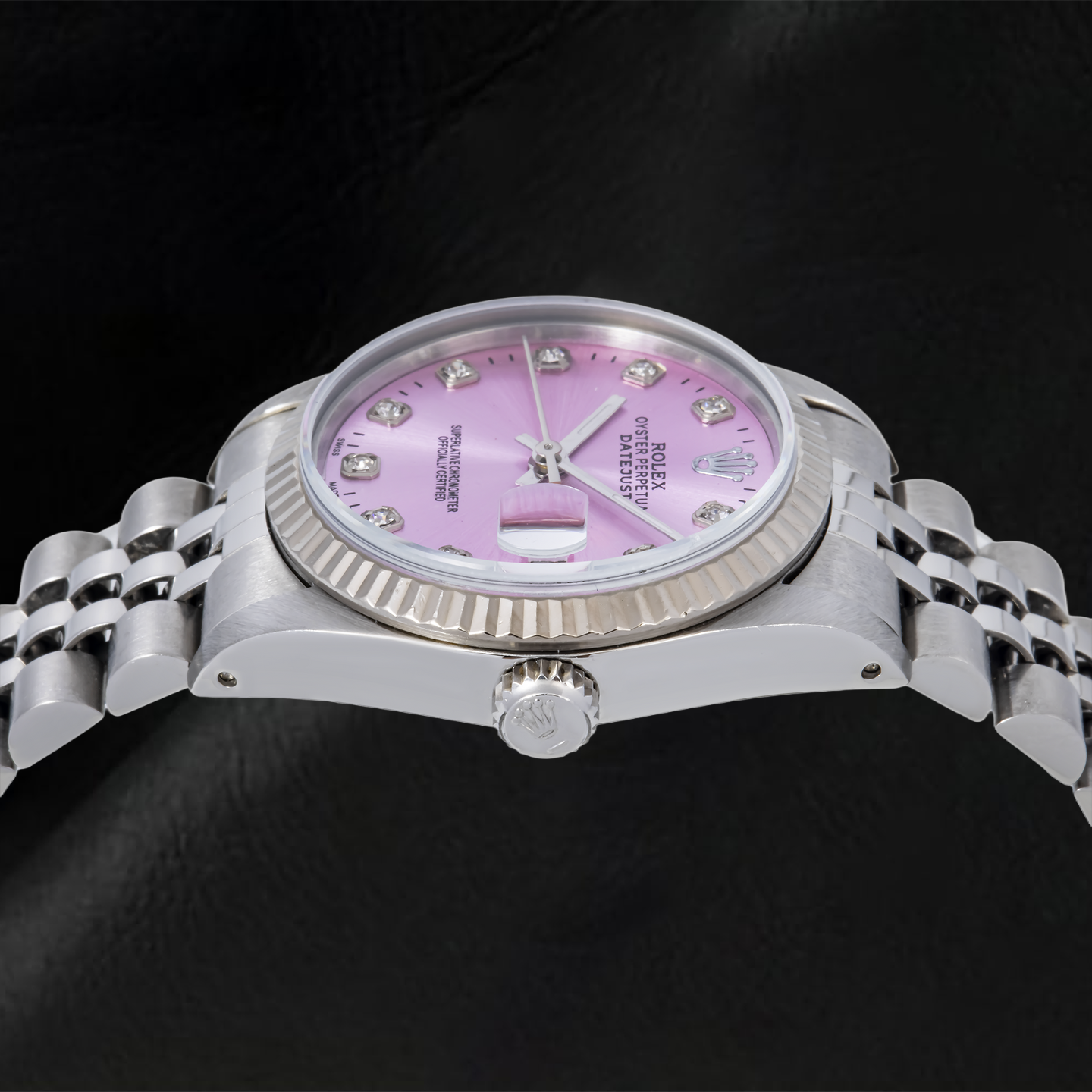 Rolex Datejust 78274 31mm Purple Diamond Dial Stainless Steel Jubilee Bracelet Watch