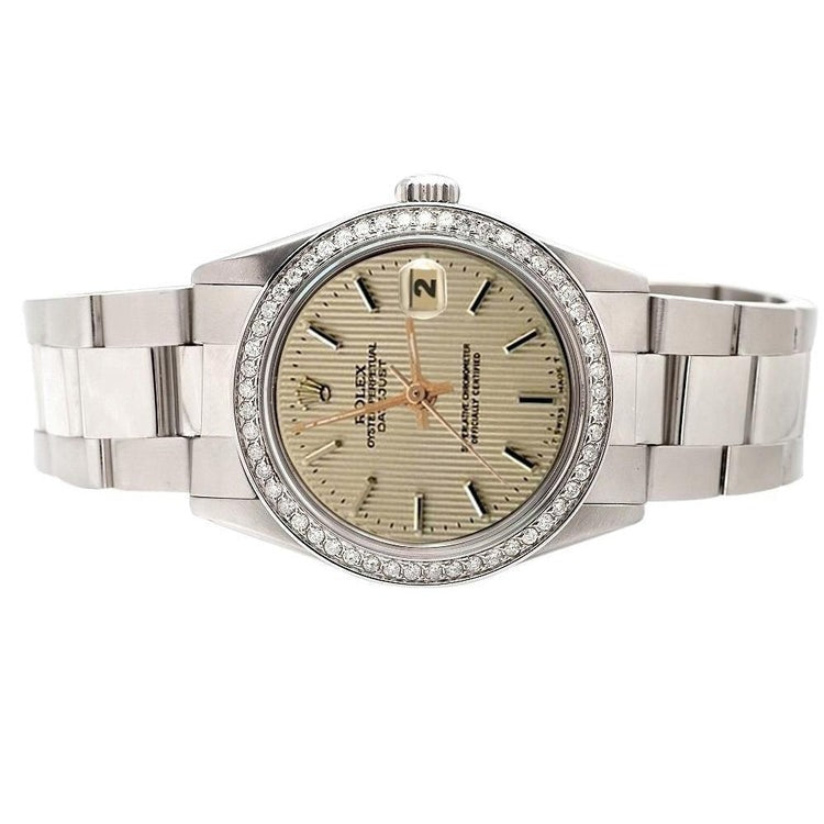 Rolex Date Just Watch Diamond Bezel Ss