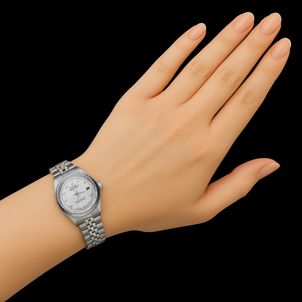 Jubilee Bracelet Ss Ladies Rolex Datejust Watch  Roman Dial Rolex