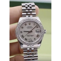 Jubilee Bracelet Custom Diamond Bezel Midsize Dj Rolex Watch Ss