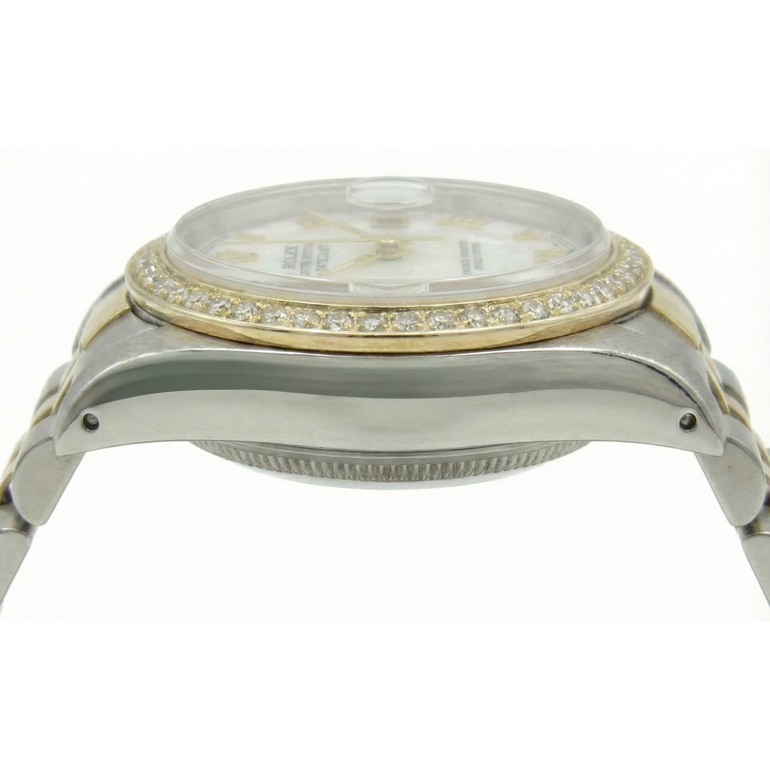 Jubilee Bracelet Ss & Gold Roman Dial Rolex Date Just Women Watch