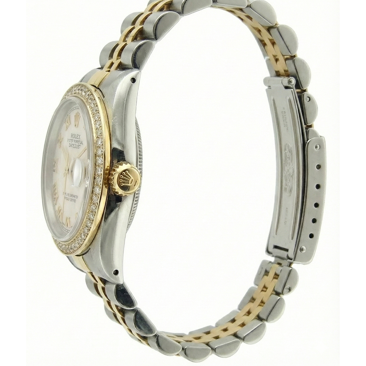 Jubilee Bracelet Ss & Gold Roman Dial Rolex Date Just Women Watch
