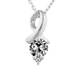 Luxury Diamond Pendant – 2 ct 14K White Gold