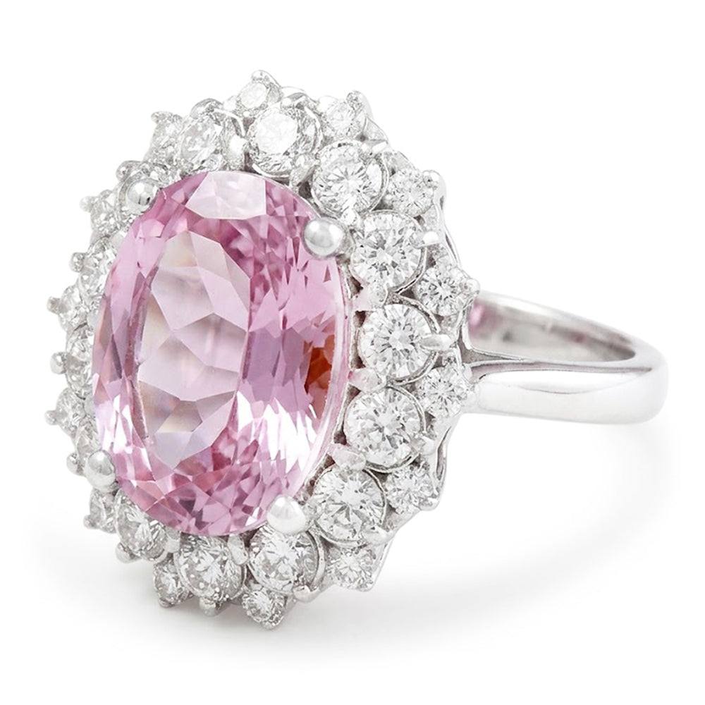 Kunzite Gemstone Engagement Ring
