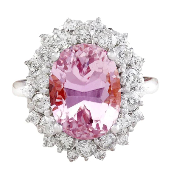 Kunzite Gemstone Engagement Ring