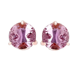 Kunzite Gemstone Stud Earrings