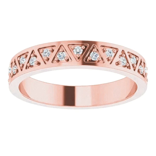  Lab Grown Diamond Anniversary Band 0.50 Carats Rose Gold 14K
