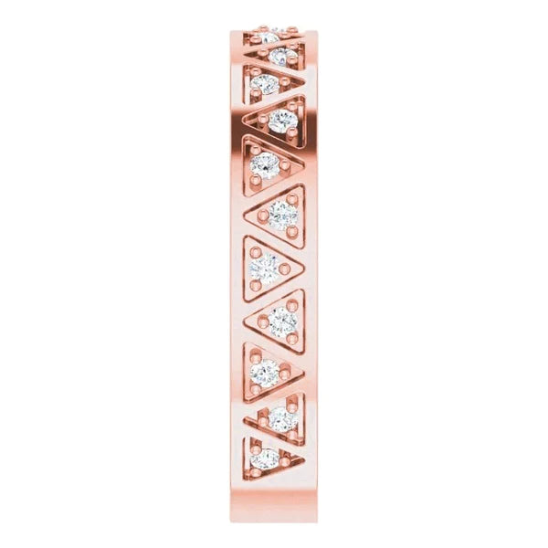  Lab Grown Diamond Anniversary Band 0.50 Carats Rose Gold 14K