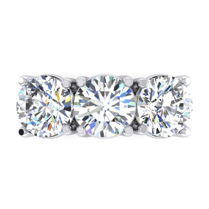 Lab Grown Diamond Band Round Cut White Gold