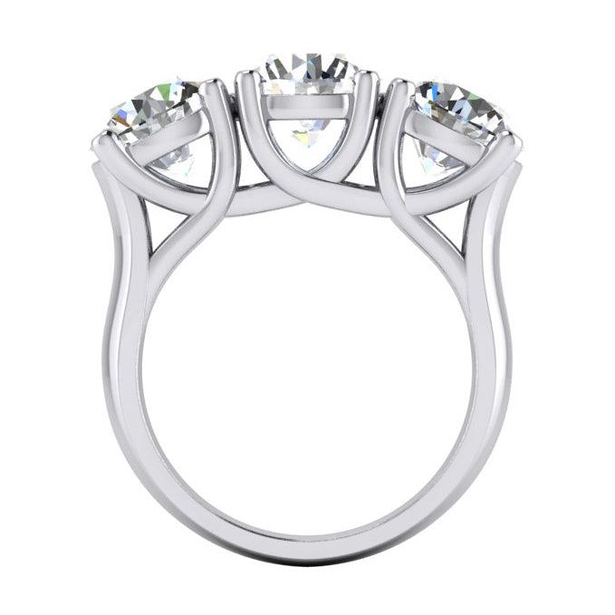 Lab Grown Diamond Band Round Cut White Gold