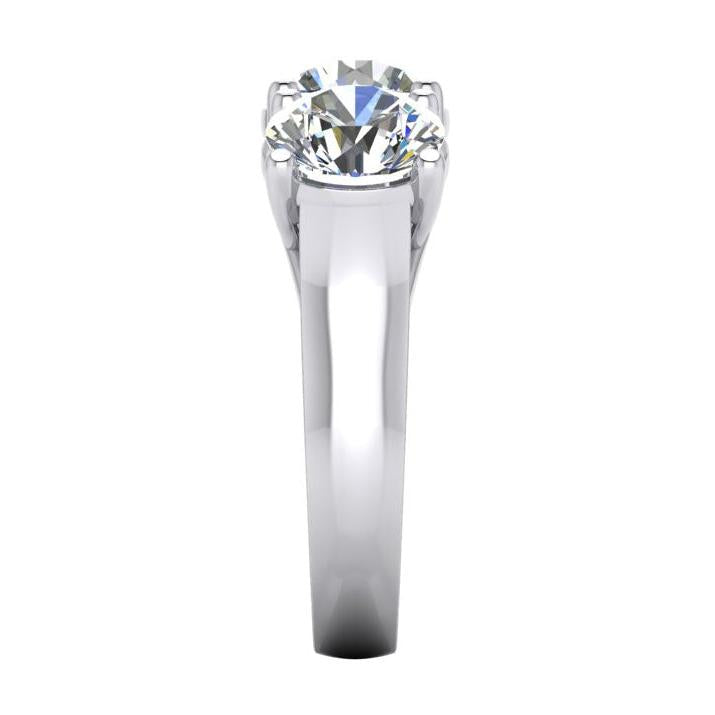 Lab Grown Diamond Band Round Cut White Gold
