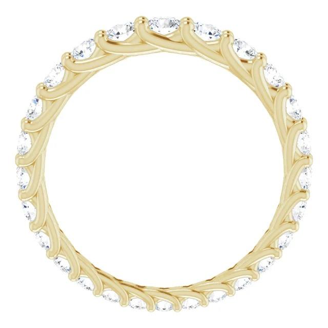 Lab Grown Diamond Eternity Band 3.75 Carats Trellis Setting Women Jewelry New