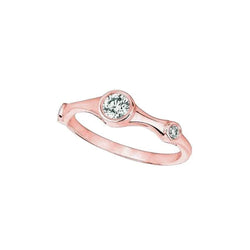 Lab Grown Diamond Fancy Ring 0.31 Carats 14K Rose Gold Half Eternity Band