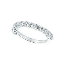 Lab Grown Diamond Half Eternity Band 1.33 Carats 14K White Gold New