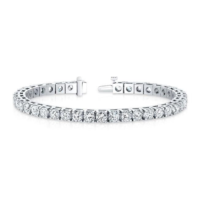  Lab Grown Diamond Tennis Bracelet Solid Gold 17.10 Carats Round Fine Jewelry- Tennis Bracelet-harrychadent.ca