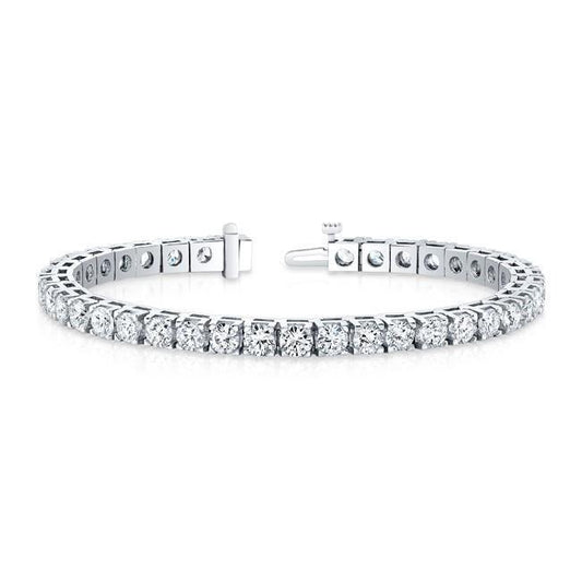  Lab Grown Diamond Tennis Bracelet Solid Gold 17.10 Carats Round Fine Jewelry- Tennis Bracelet-harrychadent.ca