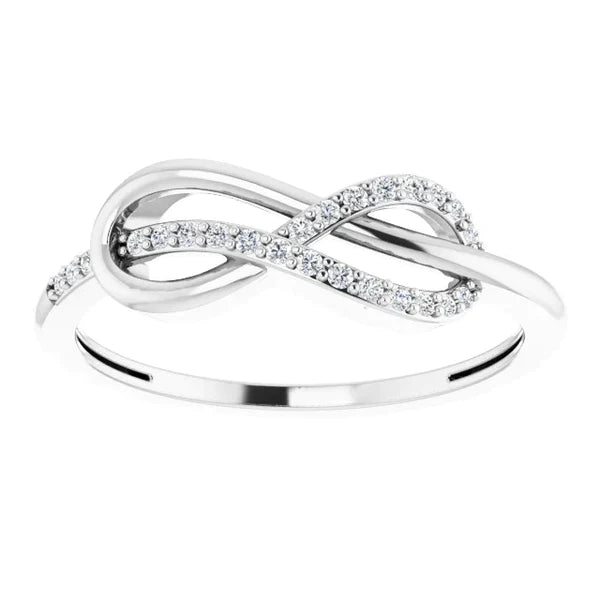  Lab Grown Diamond Wedding Band Infinity 0.50 Carats Ladies Jewelry New