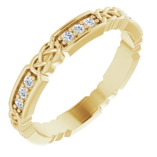 Lab Grown Diamond Wedding Band Vintage Style 0.90 Carats