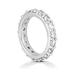Lab Grown Diamond Women's Comfort Fit Eternity Band 4 Carats Gold Wedding Jewelry