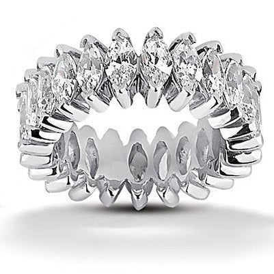 Lab Grown Diamonds Marquise Cut Eternity Band 4.60 Ct Jewelry New
