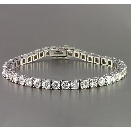 Lab Grown Diamonds Tennis Bracelet 10 Carats White Gold New