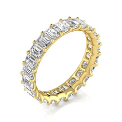 Exquisite Diamond Eternity Band 4.6 ct – 14 Karat Yellow Gold by